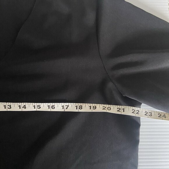 Orvis‎ Ladies Button Front Blouse Black Size Large Tunic Minimalist Classic - Picture 6 of 9